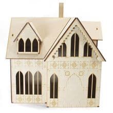 Parsonage House MDF Ply Wood Character Dolls House Self Assembly kit - 4 sizes